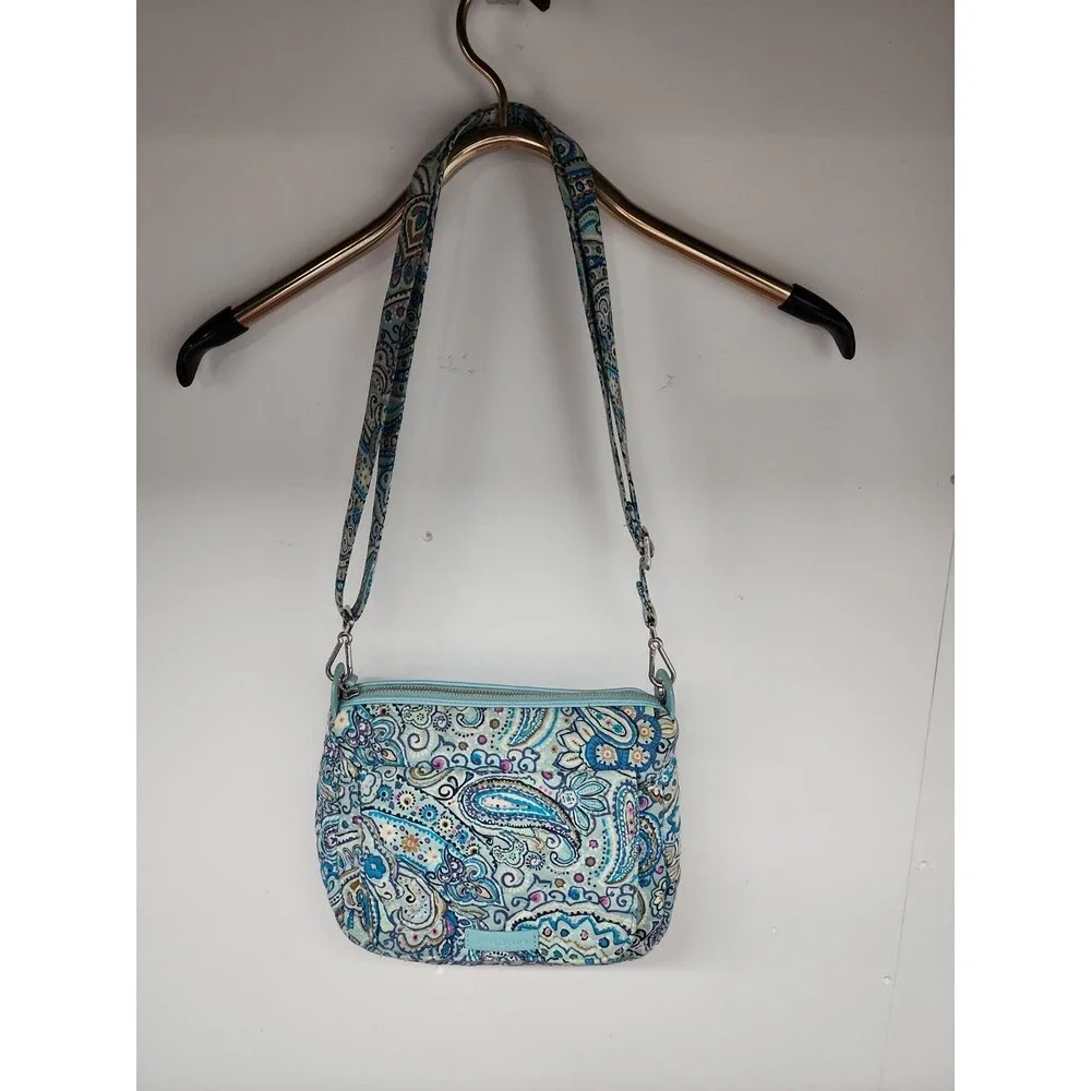 Vera Bradley Carson Shoulder Bag Daisy Dot Paisley Adjustable Strap Whimsical
